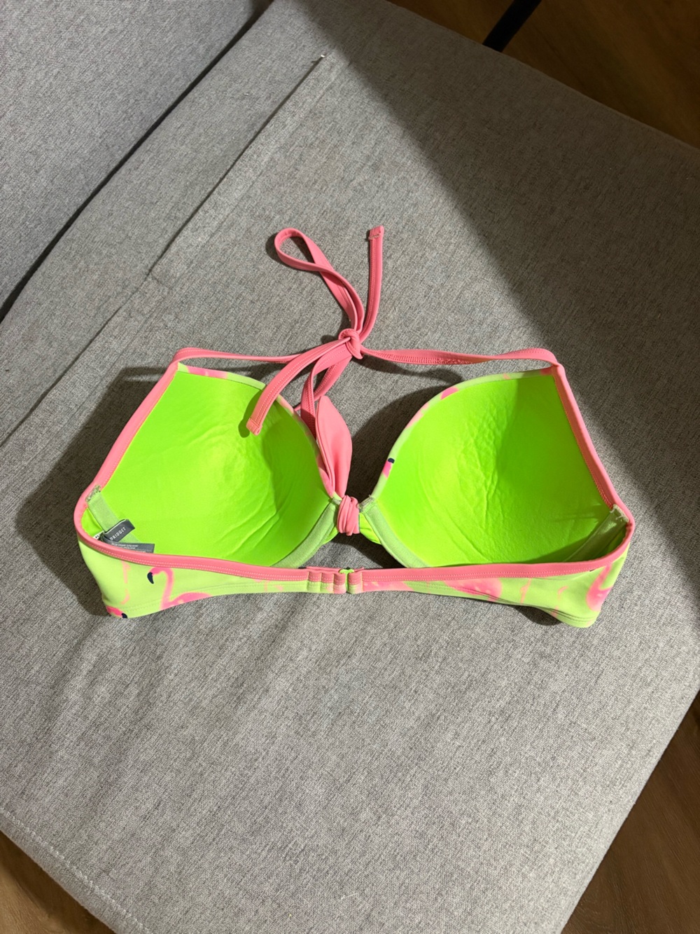 5/$20 Aerie Bridget Push Up Bikini Top Flamingos 36D - Picture 4 of 6